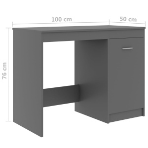 Birou, gri, 100 x 50 x 76 cm, PAL - Img 9
