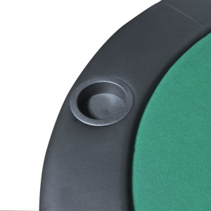 Blat de masă de poker pentru 10 jucători, pliabil, verde - Img 6