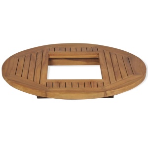 Blat de masă pentru lada de bere, 70 cm, lemn de tec - Img 4