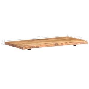 Blat lavoar de baie, 100 x 55 x 3,8 cm, lemn masiv de acacia - Img 4