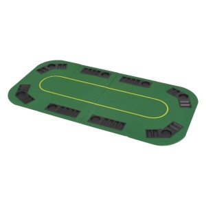 Blat masă poker 8 jucători, pliabil in 4, dreptunghiular, verde - Img 2