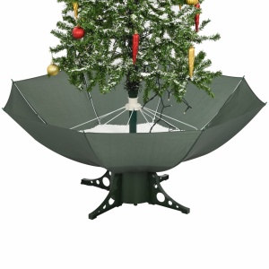 Brad de Crăciun cu ninsoare și bază umbrelă, verde, 170 cm - Img 6