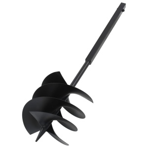 Burghiu de pământ cu mâner, negru, 250 mm, oțel - Img 3