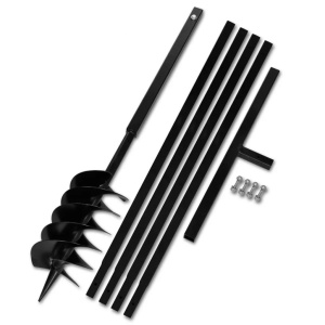 Burghiu manual găuri in pământ 150 mm cu tub prelungitor 5 m