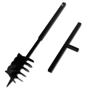 Burghiu manual găuri in pământ 180 mm cu tub prelungitor 5 m - Img 3