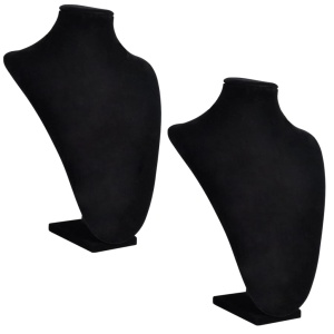 Bust negru prezentare coliere 23 x 11,5 x 30 cm, 2 buc - Img 2