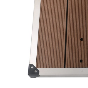 Cădiță de duș de exterior maro 110x62 cm WPC și oțel inoxidabil - Img 5