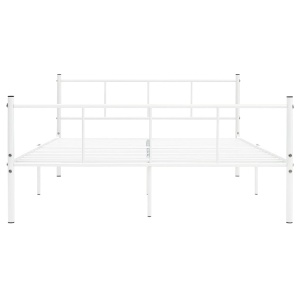 Cadru de pat, alb, 120 x 200 cm, metal - Img 2
