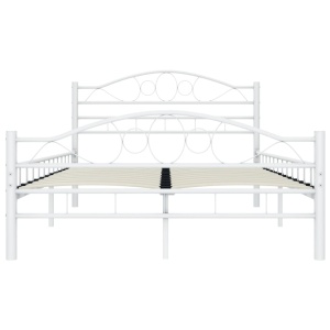 Cadru de pat, alb, 120 x 200 cm, metal - Img 3
