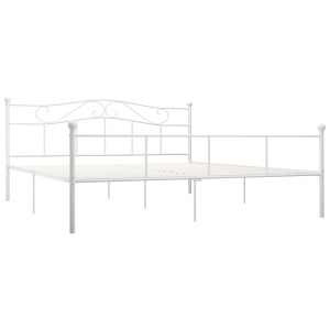 Cadru de pat, alb, 180 x 200 cm, metal - Img 2