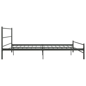 Cadru de pat, gri, 200 x 200 cm, metal - Img 4