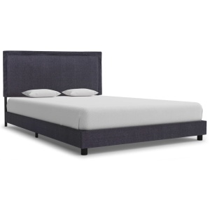 Cadru de pat, gri inchis, 140 x 200 cm, material textil