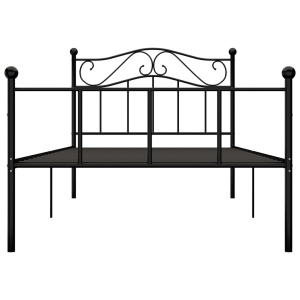 Cadru de pat, negru, 100 x 200 cm, metal - Img 3