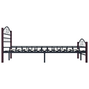 Cadru de pat, negru, 120 x 200 cm, metal - Img 3