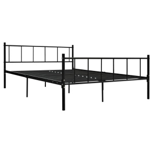 Cadru de pat, negru, 180 x 200 cm, metal - Img 2