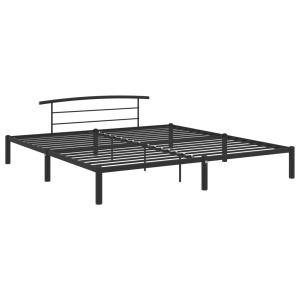 Cadru de pat, negru, 180 x 200 cm, metal - Img 2