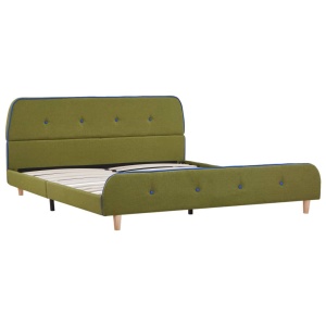 Cadru de pat, verde, 140 x 200 cm, material textil - Img 2