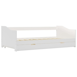 Cadru pat canapea, extensibil, alb, 90 x 200 cm, lemn de pin - Img 3