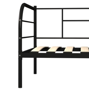 Cadru pat de zi, negru, 90 x 200 cm, metal - Img 5