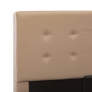 Cadru pat hidraulic ladă cappuccino 100x200cm piele ecologică - Img 7