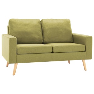 Canapea cu 2 locuri, verde, material textil - Img 2
