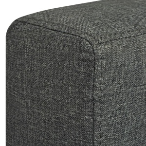 Canapea cu 3 locuri, gri inchis, material textil - Img 5