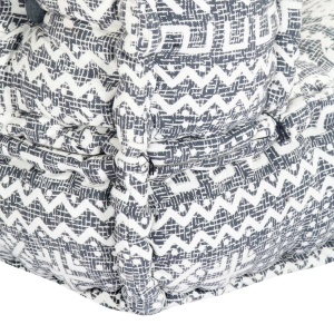 Canapea puf modulară cu 2 locuri, gri deschis, material textil - Img 5