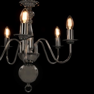Candelabru, argintiu, 5 becuri E14 - Img 4