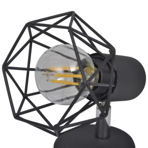 Candelabru perete cadru stil industrial 2 becuri LED filament, negru - Img 10