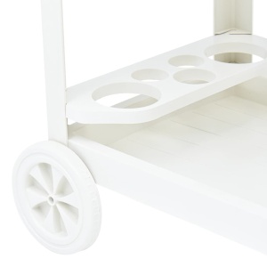 Cărucior de băuturi, alb, 69 x 53 x 72 cm, plastic - Img 5