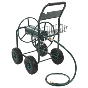Cărucior pentru furtun de grădină cu racord 1/2", 75 m, oțel - Img 3