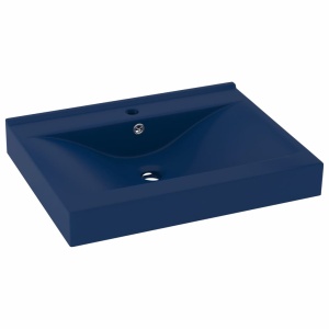 Chiuvetă baie lux orificiu robinet albastru 60x46 cm ceramică - Img 2