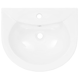 Chiuvetă de baie cu piedestal, alb, 520x440x190 mm, ceramică - Img 5