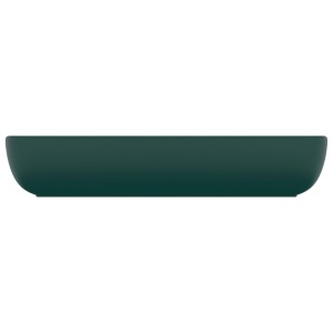 Chiuvetă dreptunghiulară de lux verde inchis 71x38 cm ceramică - Img 4