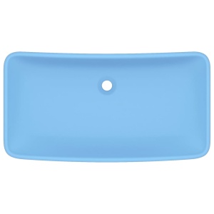 Chiuvetă dreptunghiulară lux, bleu mat, 71 x 38 cm, ceramică - Img 3