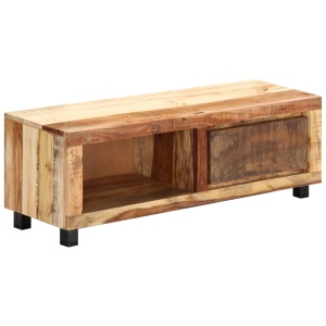 Comodă TV, 100 x 30 x 33 cm, lemn masiv reciclat - Img 2