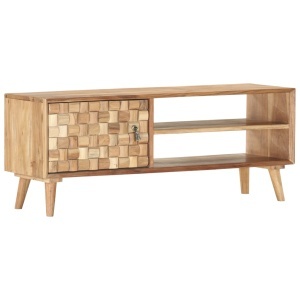 Comodă TV, 100 x 35 x 40 cm, lemn masiv de acacia - Img 9