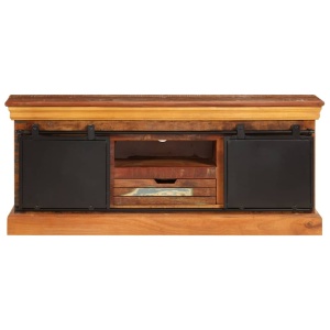 Comodă TV, 110x30x45 cm, lemn masiv reciclat - Img 4