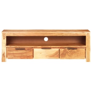 Comodă TV, 119 x 30 x 41 cm, lemn masiv de acacia - Img 4