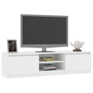 Comodă TV, alb, 140 x 40 x 35,5 cm, PAL - Img 3