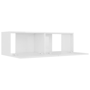 Comodă TV, alb extralucios, 100 x 30 x 30 cm, PAL - Img 8