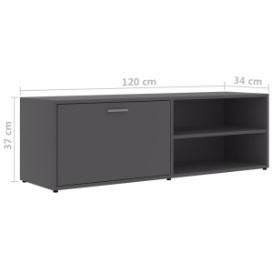 Comodă TV, gri, 120 x 34 x 37 cm, PAL - Img 9