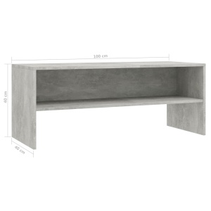Comodă TV, gri beton, 100 x 40 x 40 cm, PAL - Img 5