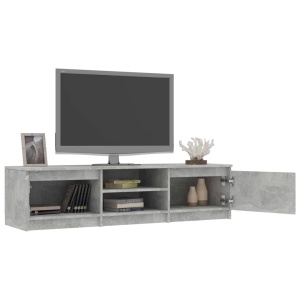 Comodă TV, gri beton, 140 x 40 x 35,5 cm, PAL - Img 8