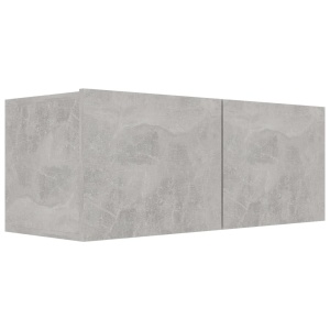 Comodă TV, gri beton, 80 x 30 x 30 cm, PAL - Img 2