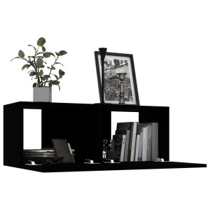 Comodă TV, negru, 80 x 30 x 30 cm, PAL - Img 3