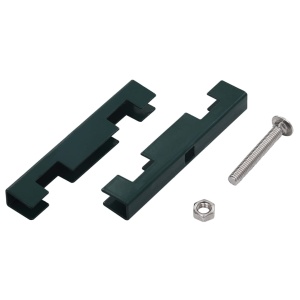 Conector in formă de U grilaj grădină, 10 seturi, verde - Img 4