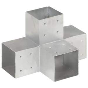 Conectori grindă, formă X, 4 buc, 101x101 mm, metal galvanizat - Img 3