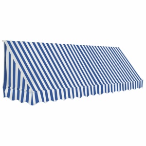 Copertină de bistro, albastru și alb, 350 x 120 cm - Img 2