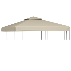 Copertină de rezervă pentru acoperiș foișor bej 3x3m 310 g/m²
